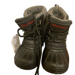 Nautica Black  winter snow boots for kids - size 6 toddler